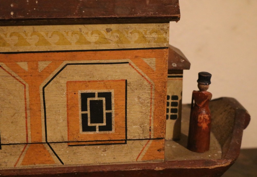Folk Art Wooden Toy Noah's Ark, German circa 1875 View IV