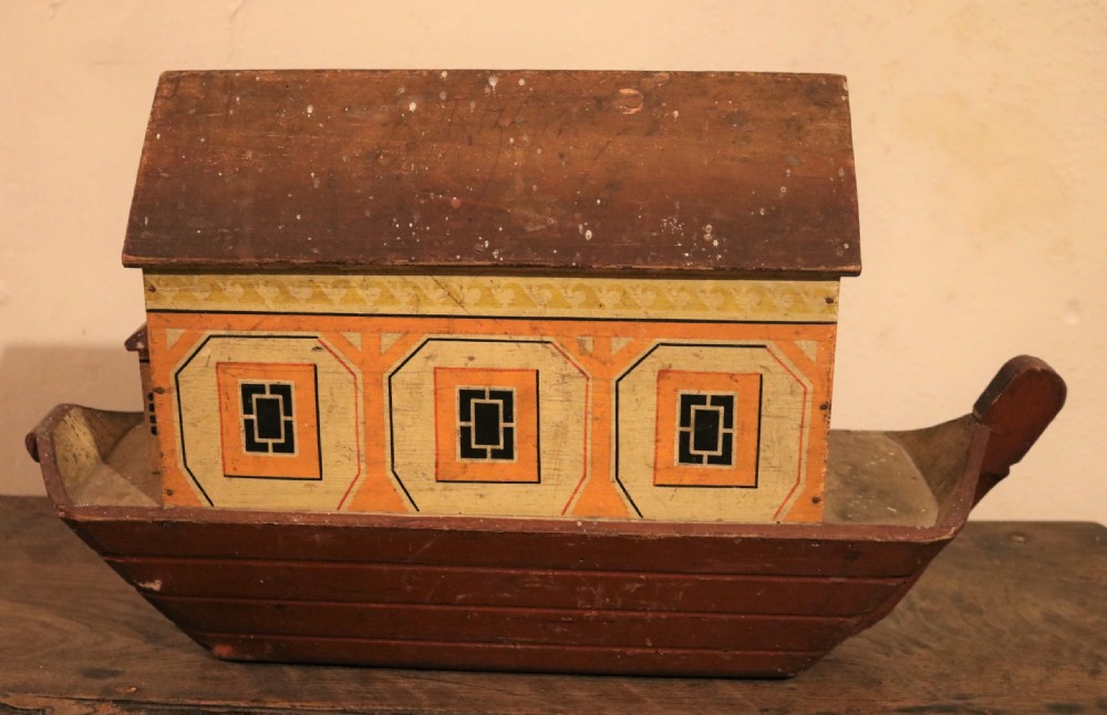 Folk Art Wooden Toy Noah's Ark, German circa 1875 View VII