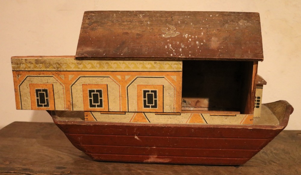Folk Art Wooden Toy Noah's Ark, German circa 1875 View IX