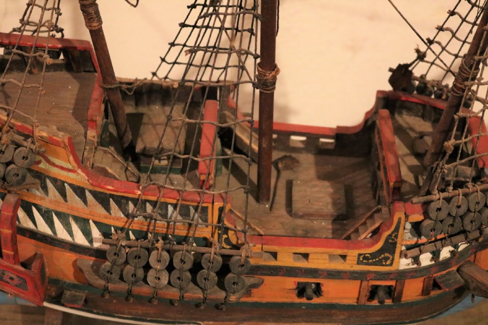 Model of the Elizabethan Ship, the Golden Hind, circa 1900 View V