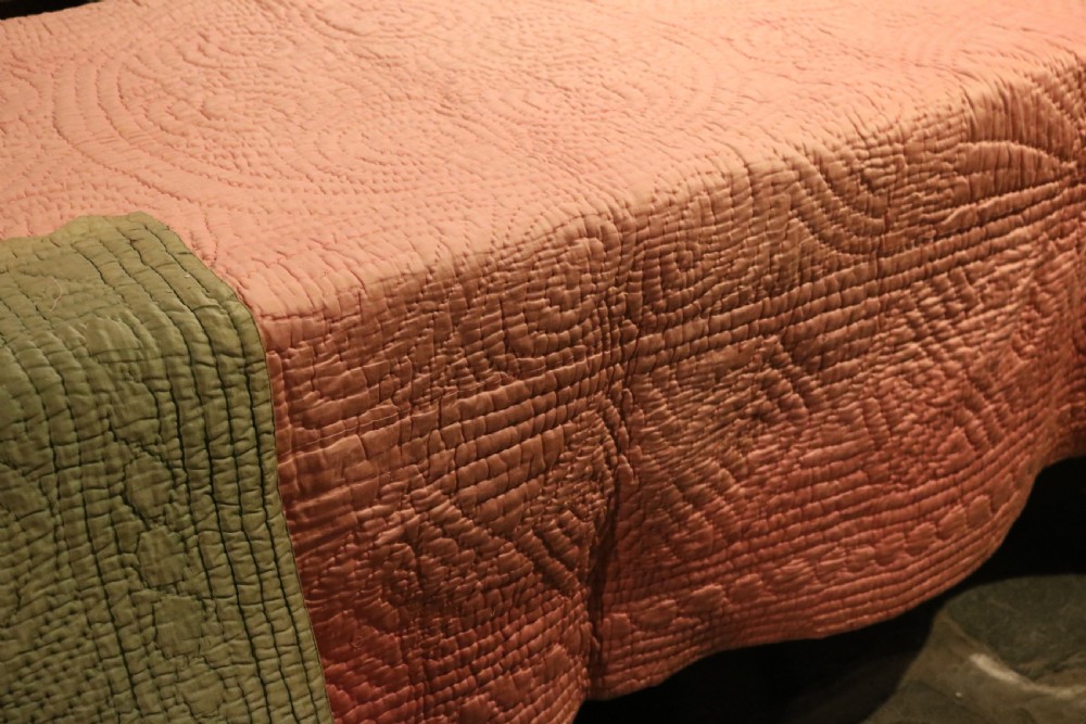 Folk Art Original Welsh Hand-stitched Quilt, circa 1900 View XII