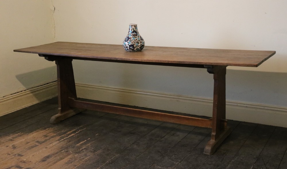 Arts and Crafts Oak Medieval-style Dining or Serving Table, circa 1900. View II
