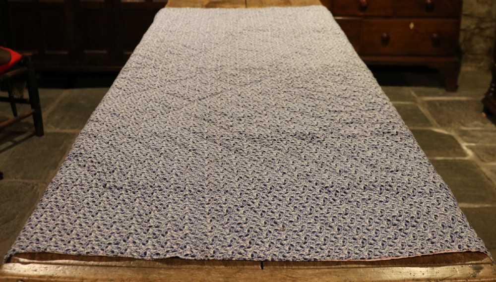 Folk Art Original Antique Welsh Quilt, circa 1910 View IX