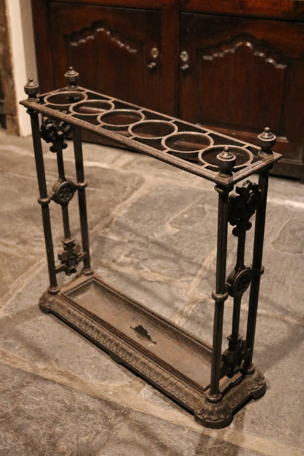 Original Victorian Cast Iron Umbrella or Walking Stick Stand, circa 1880 View III