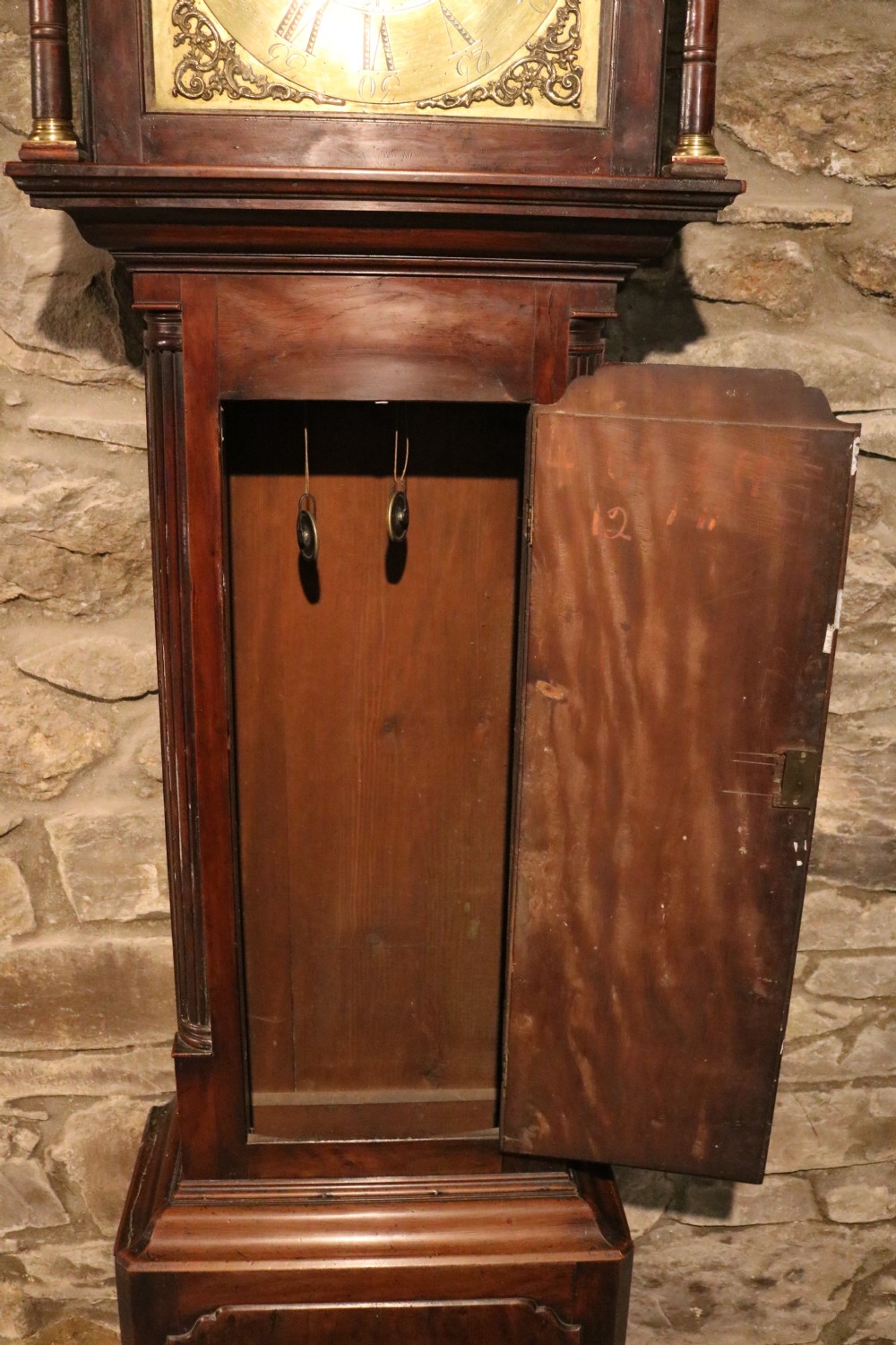 Rare Welsh Longcase Clock in Yew-wood Case, by George Jackson, Llanrwst, circa 1780 View VII