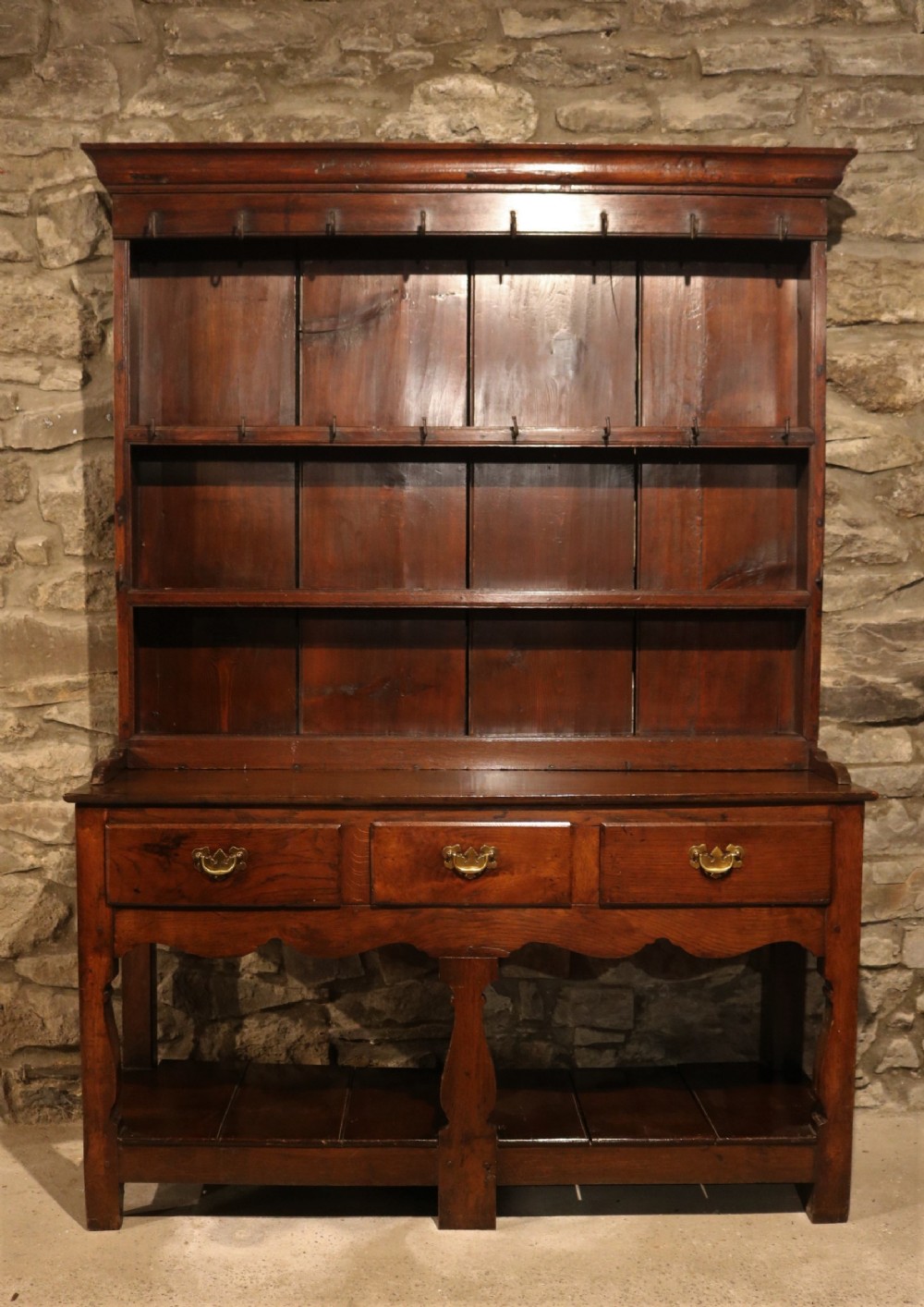 Small Welsh Oak Dresser with Potboard Base, circa 1770