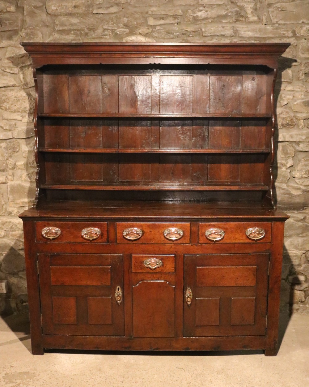 Superb Welsh Oak Cupboard Dresser, Snowdonia, circa 1760