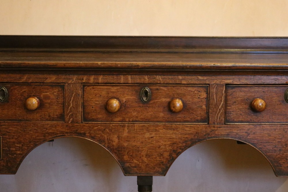 Small Welsh Oak Dresser with Potboard, circa 1800 View IV