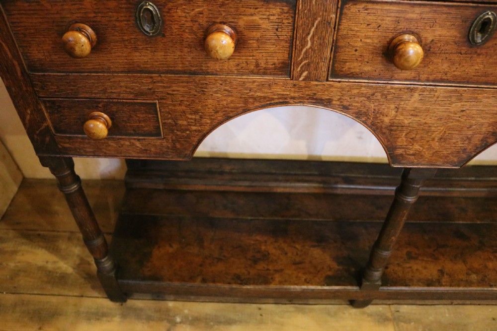 Small Welsh Oak Dresser with Potboard, circa 1800 View X