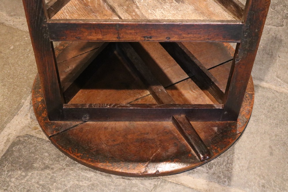 Georgian Welsh Oak Circular Cricket Table, circa1760 View XIX