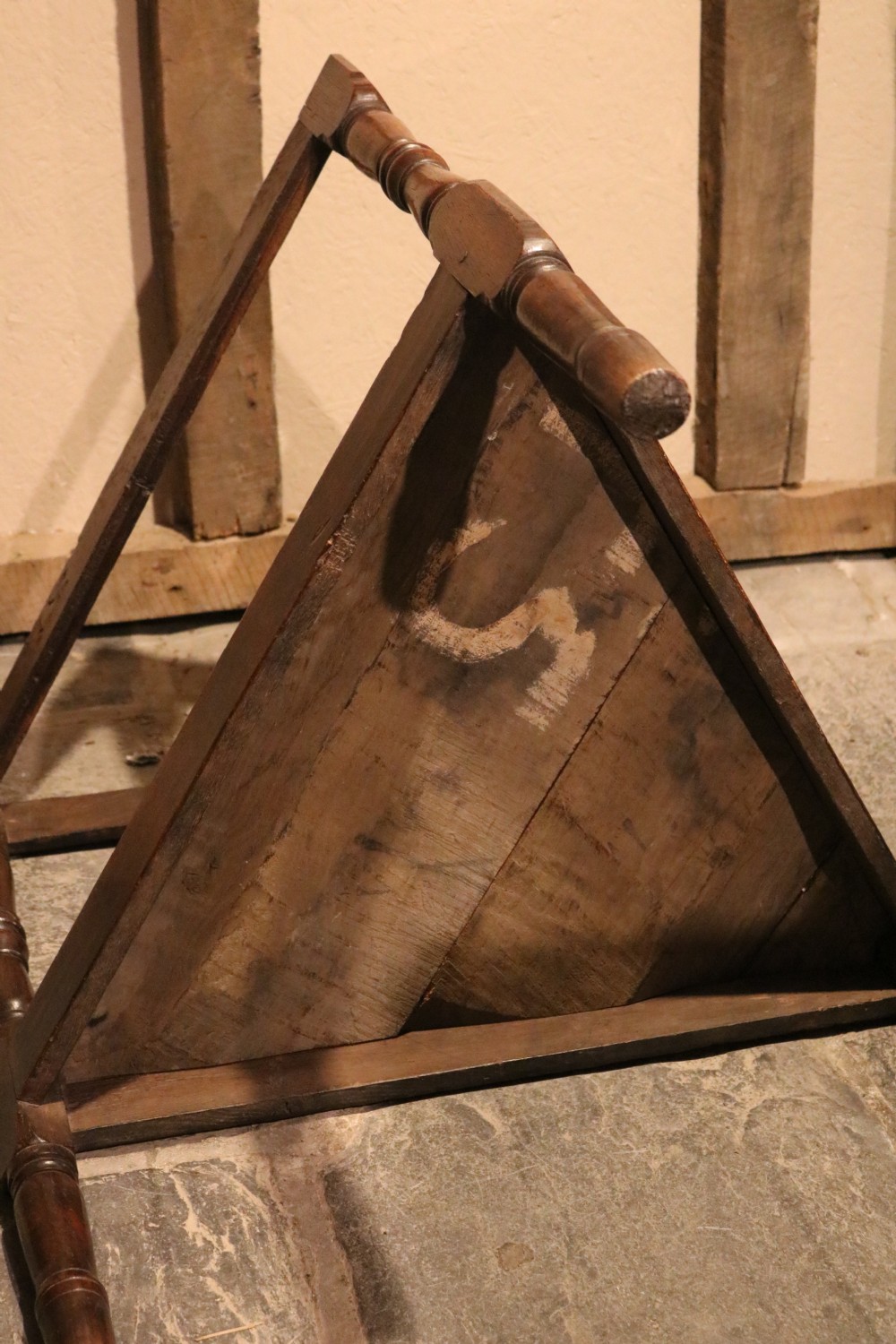 Rare Welsh Circular Cricket Table with Drop Flaps, circa 1790 View X