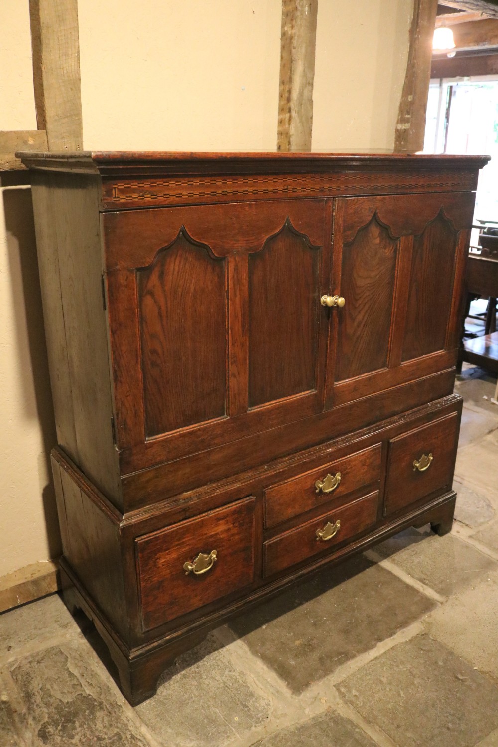 Small Welsh Oak Two-part Cupboard, Cardiganshire, west Wales, circa 1770 View IV