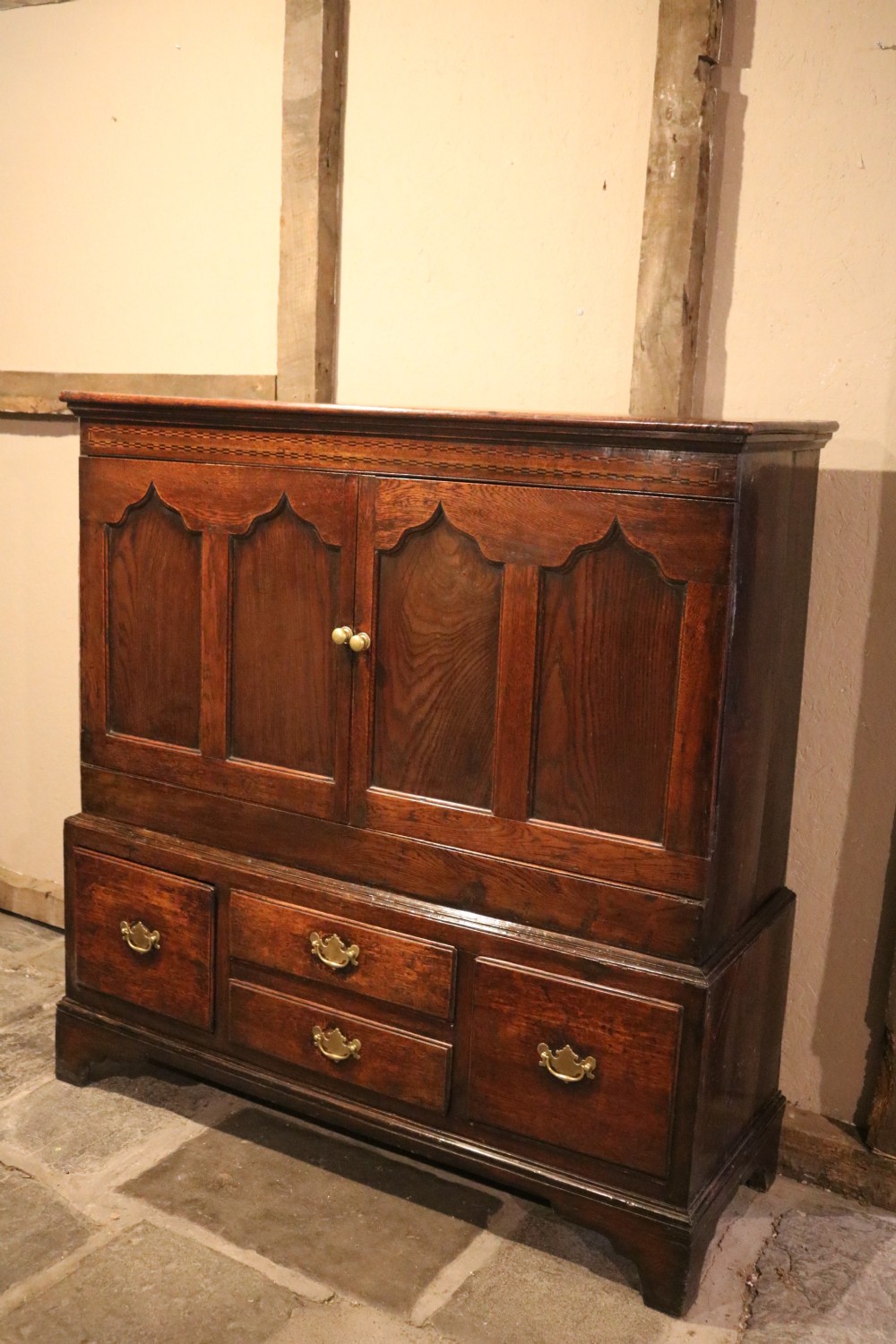 Small Welsh Oak Two-part Cupboard, Cardiganshire, west Wales, circa 1770 View V