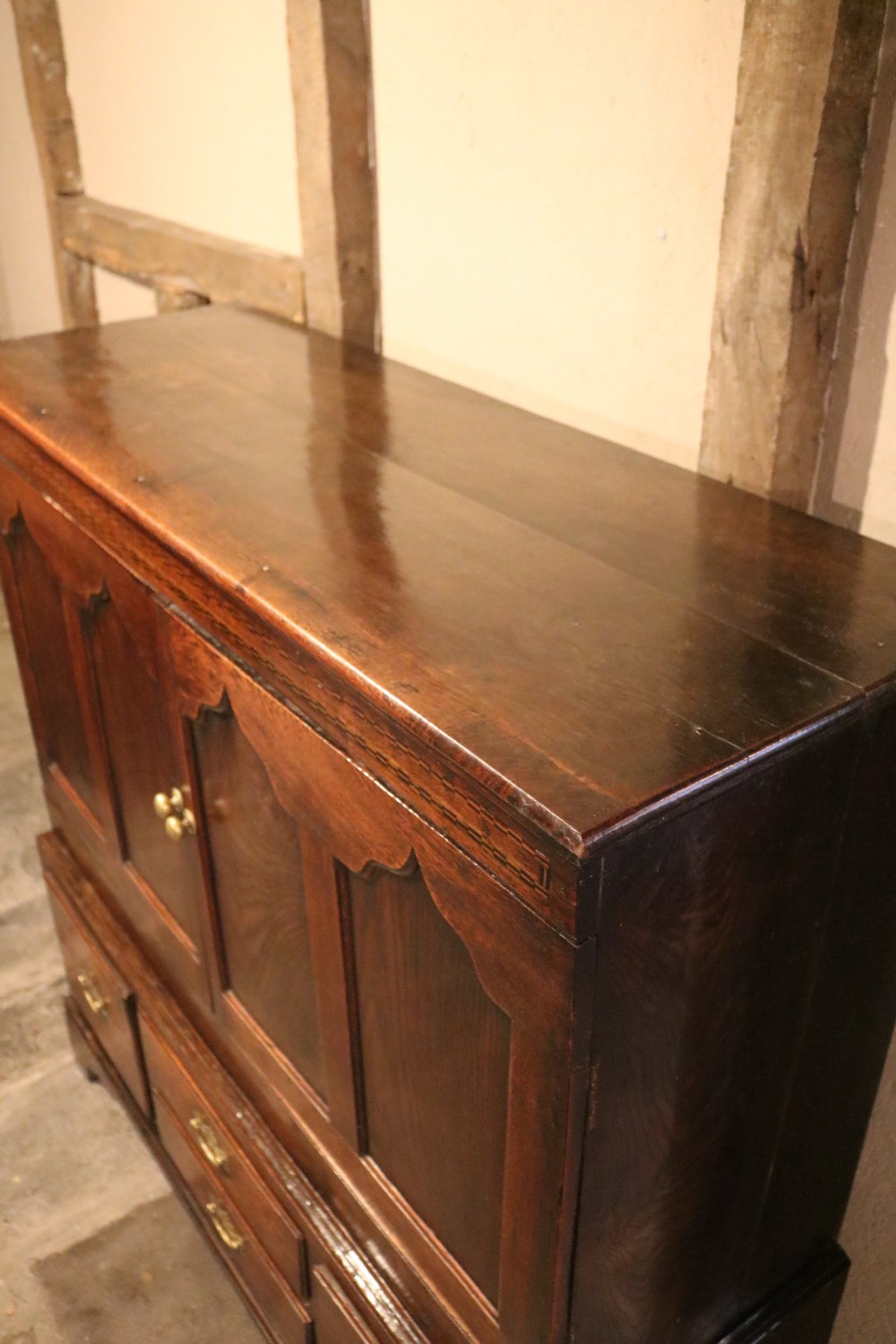 Small Welsh Oak Two-part Cupboard, Cardiganshire, west Wales, circa 1770 View IX