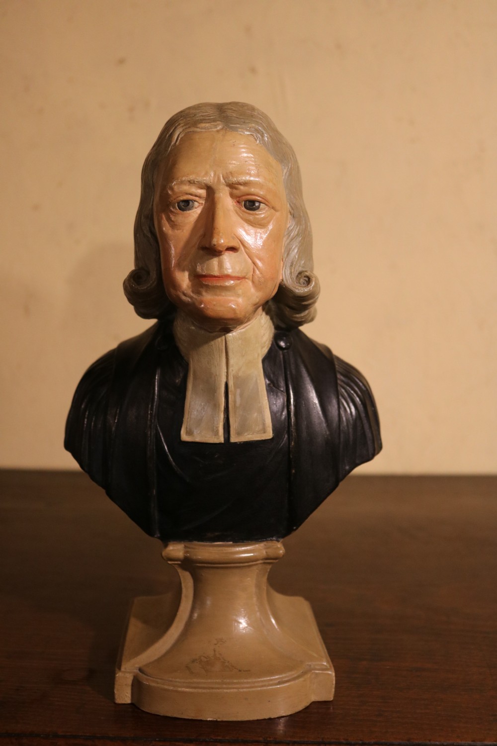 Rare Staffordshire Earthenware Bust of John Wesley by Enoch Wood, circa 1784 View II