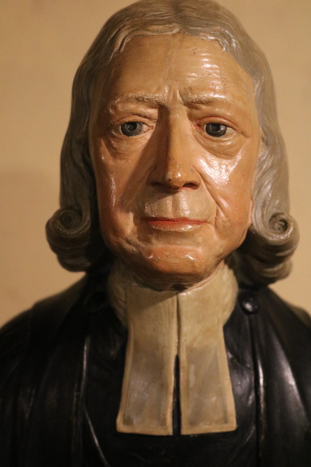 Rare Staffordshire Earthenware Bust of John Wesley by Enoch Wood, circa 1784 View V