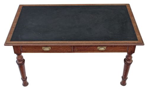 fig 2. Victorian 19th Century Gillows oak library desk
