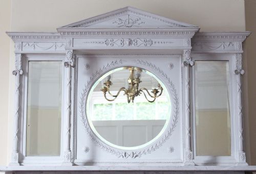 Late 19th Century Robert Adam Palladian Overmantle Mirror