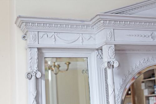 fig 1. Late 19th Century Robert Adam palladian overmantle mirror