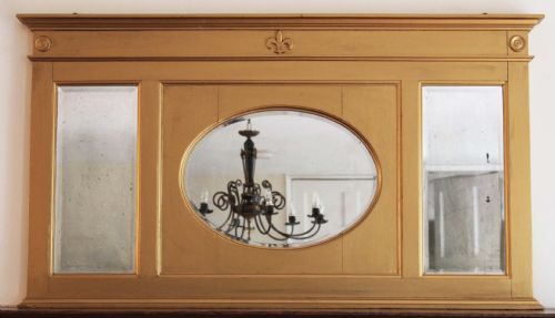 Large Victorian 19th Century Overmantle Mirror