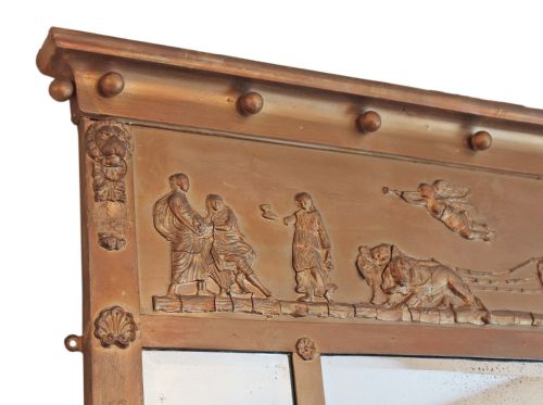 fig 1. Large Regency 19th Century overmantle mirror