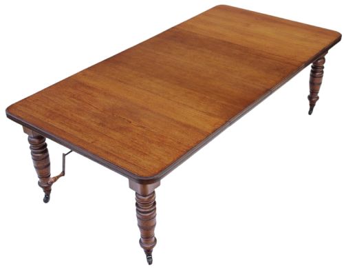 Large Victorian 19th Century Oak Wind Out Extending Dining Table 8'