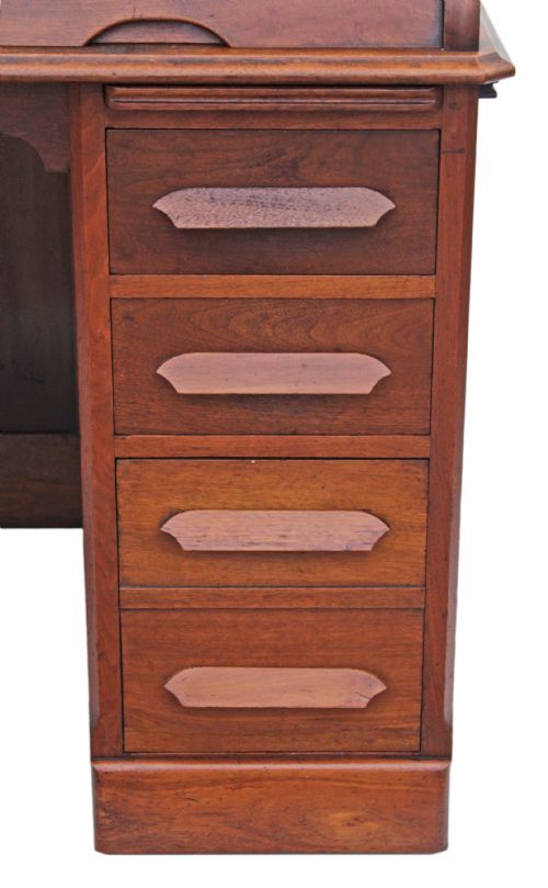 fig 2. Large American walnut roll top desk