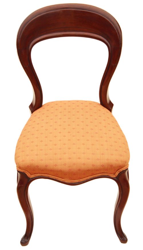 fig 1. Set of 4 Victorian mahogany dining chairs balloon back