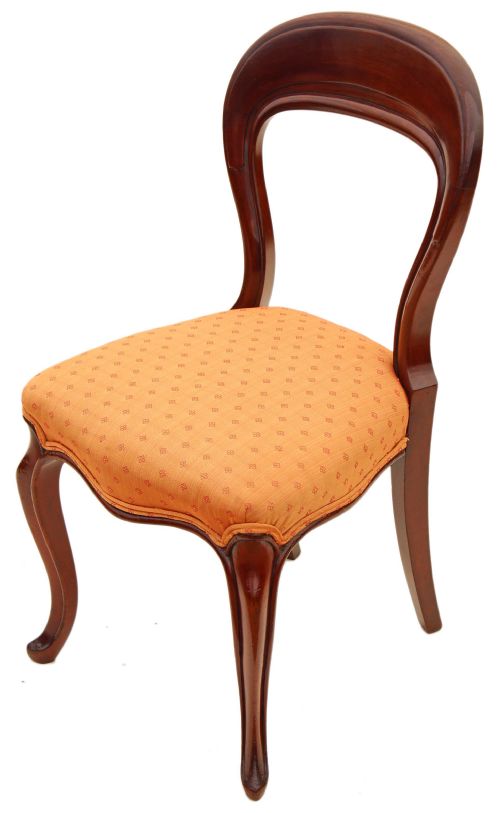 fig 2. Set of 4 Victorian mahogany dining chairs balloon back