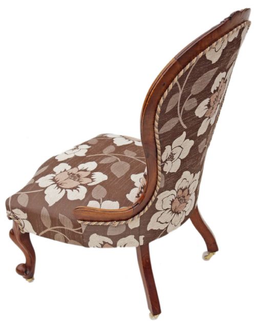 fig 2. Ladies Victorian carved walnut chair slipper back spoon