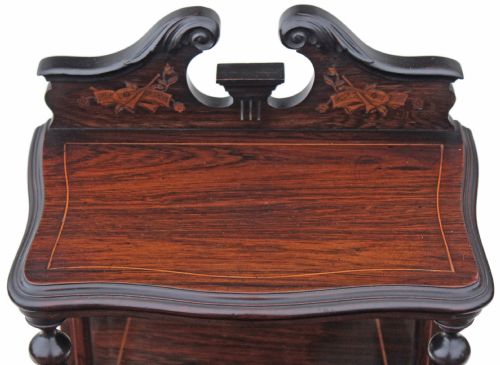 fig 1. Victorian rosewood perdonium bedside cabinet table coal box