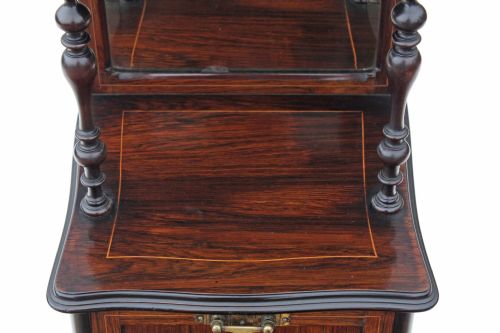 fig 2. Victorian rosewood perdonium bedside cabinet table coal box