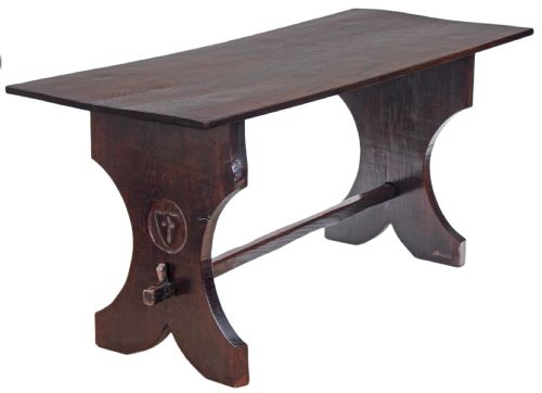 Victorian Oak Refectory Kitchen Dining Table Gothic Jacobean
