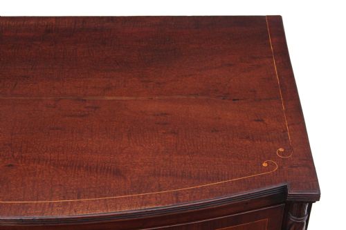 fig 2. Georgian inlaid mahogany chest of drawers bow front