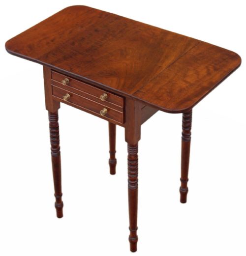 Georgian Mahogany Games Table Side Sewing Box