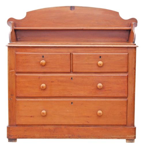 fig 1. Victorian pine chest of drawers wash stand