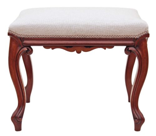 fig 1. Victorian carved mahogany stool seat foot