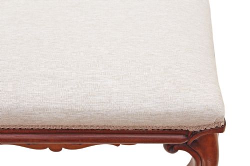 fig 2. Victorian carved mahogany stool seat foot