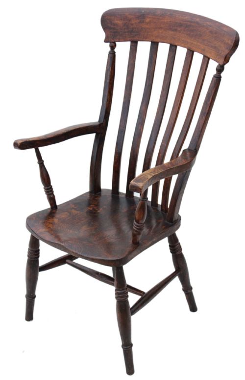 Victorian Windsor Armchair Grandad Chair Hall