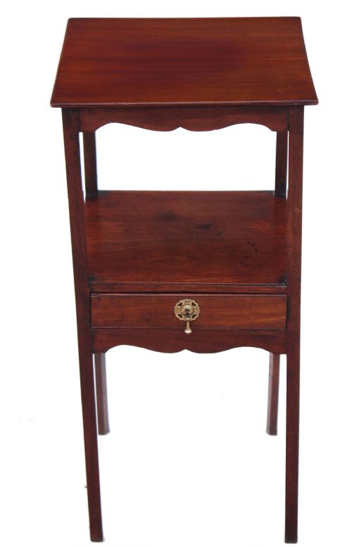 Georgian Mahogany Bedside Cupboard Table Cabinet Washstand