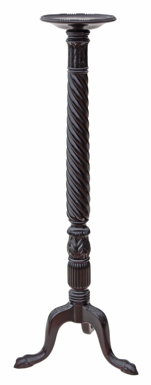 Victorian Mahogany Torchiere Jardiniere Plant Stand