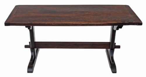 fig 1. Victorian oak refectory dining table Gothic