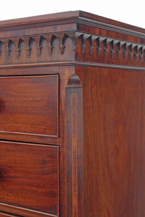 fig 1. Georgian mahogany tallboy chest on chest of drawers