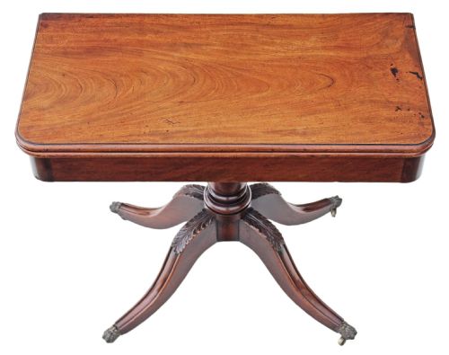 fig 1. Regency mahogany folding card tea console table