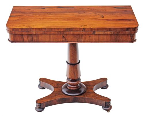 Regency Rosewood Folding Card Tea Table