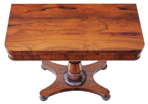 fig 1. Regency rosewood folding card tea table