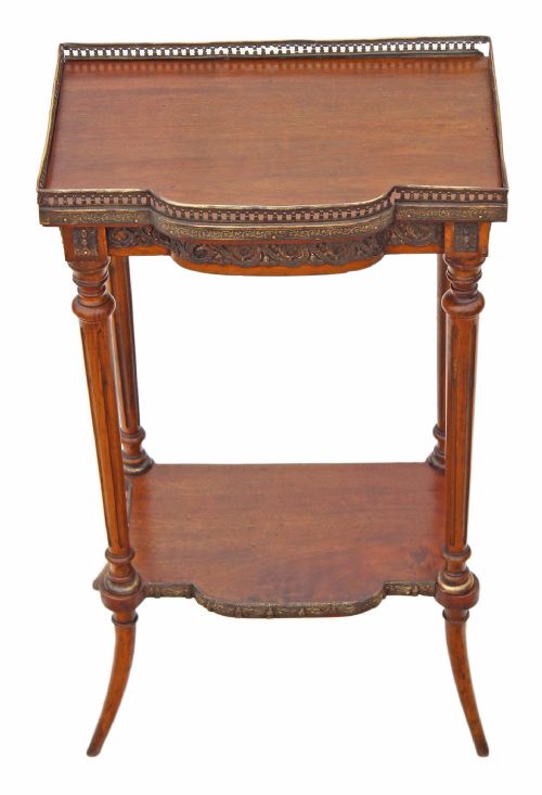 fig 1. Victorian walnut ormolu side table etagere