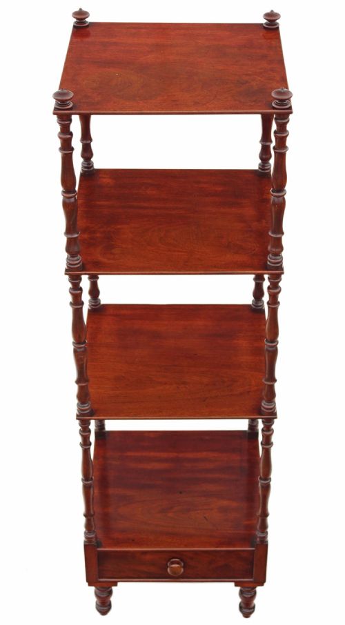 fig 1. Victorian mahogany open bookcase whatnot
