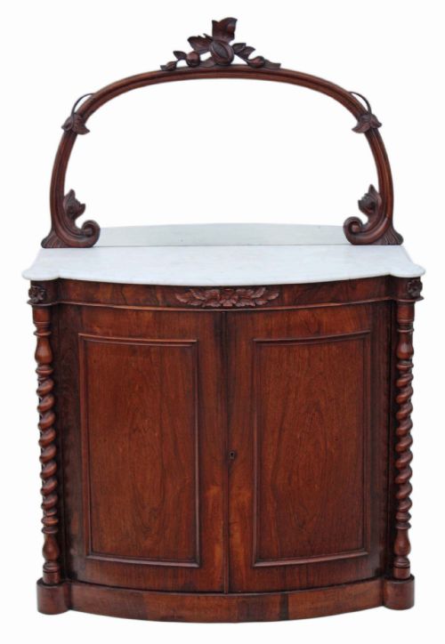 Small Victorian Rosewood Credenza Chiffonier Sideboard
