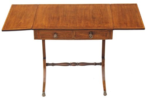 Georgian Inlaid Mahogany Pembroke Sofa Table